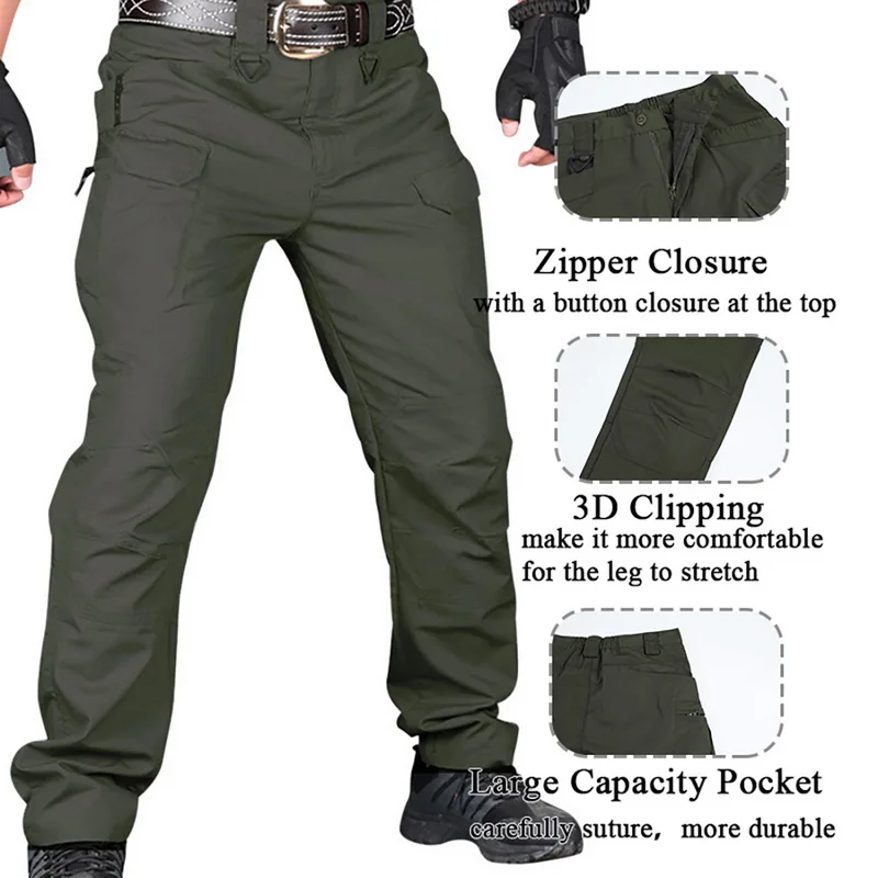 Мужские тактические брюки осенние повседневные легкие водостойкие походные брюки уличные Ридж карго пот брюки длинные мужские брюки