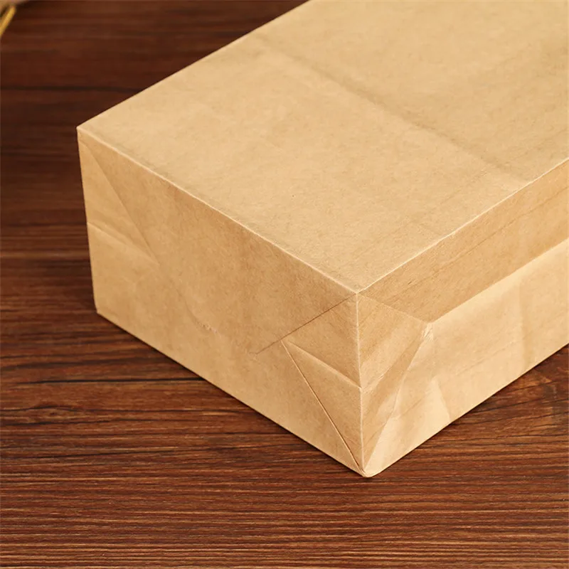50 / 100PCS 크래프트 종이 가방 흰 빵 Hiraguchi 가방 캔디 선물 가방 샌드위치 가방을 포장 꺼내