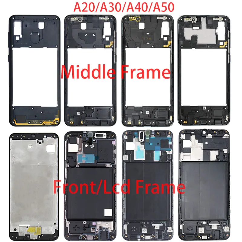 Передняя рамка ЖК-дисплея для Samsung A20 A30 A40 A50 A205F A305F A405F A505F | Мобильные телефоны и