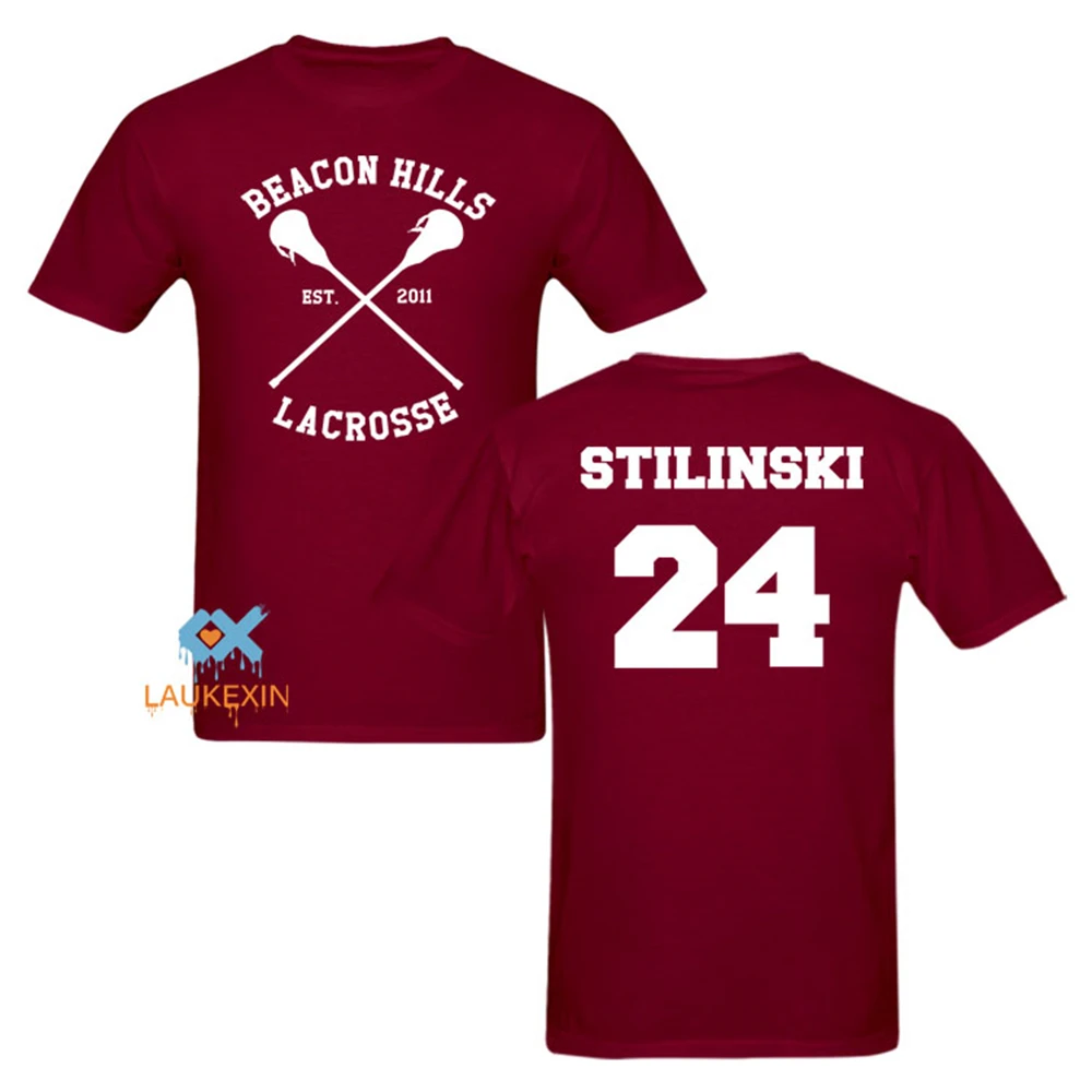 

BEACON HILLS LACROSSE Stilinski 24 T shirt casual gift tee USA Size