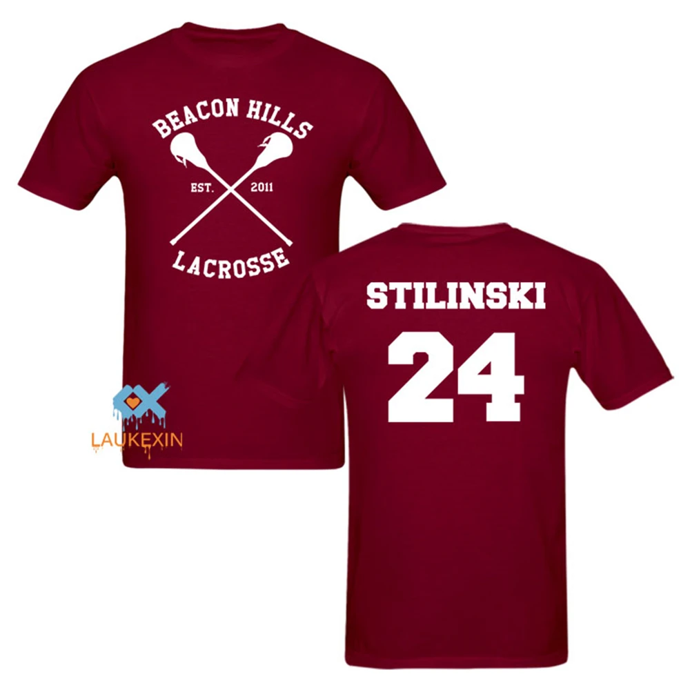 BEACON HILLS LACROSSE Stilinski 24 T shirt  casual gift tee USA Size