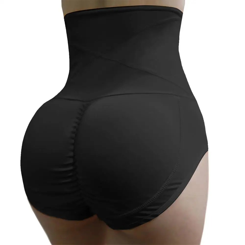 ZYSK Women High Waist Butt Lifter Tummy Control Panties Hip Enhancer Hip Padded Invisible Briefs Fake Ass Buttock Slimming Panty - Цвет: A66 black