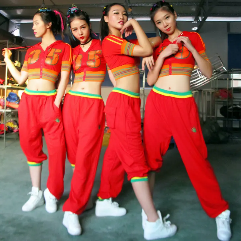  Jazz Dance Costumes Women Cheerleading Clothing Street Dancewear Hip Hop Dancing Set Adults Nightcl