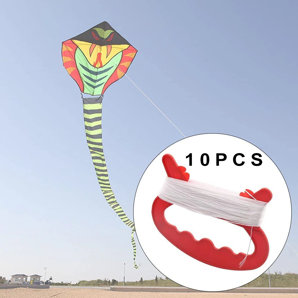 10Pieces Flying Kite Spool Handle with Line Kite String Outdoor Sports Tool 2