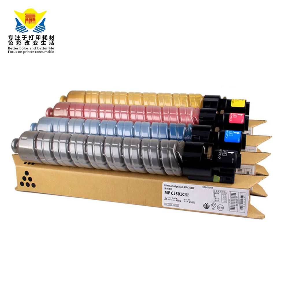 

JIANYINGCHEN Compatible color Toner Cartridge For Ricohs MP C4501 C5501 laser printer copier(4pcs/lot)