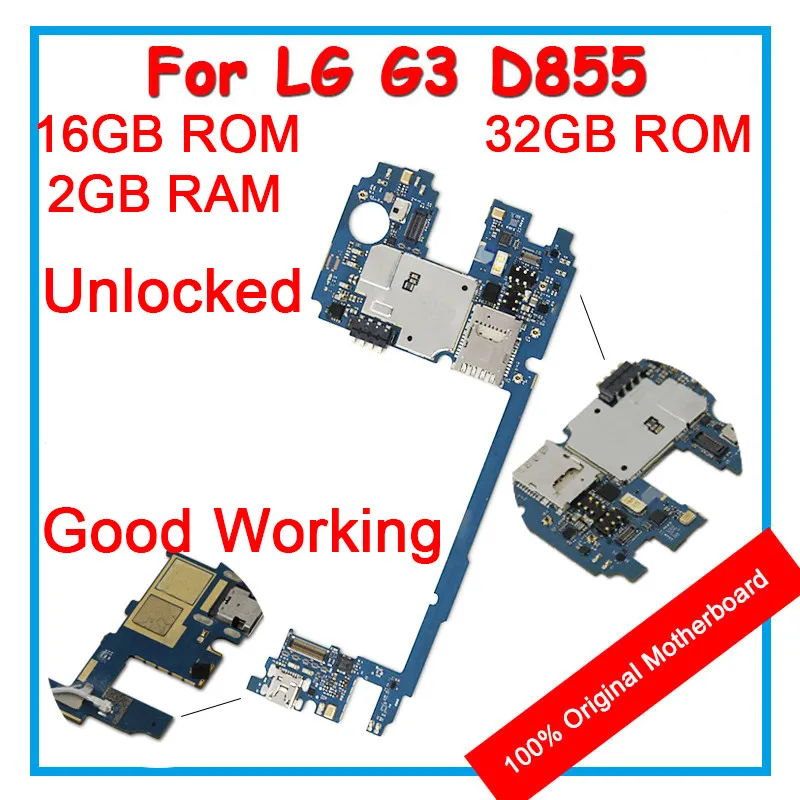 Материнская плата для LG G3 D855 32 Гб 16 ПЗУ логическая с чипами система Android замены