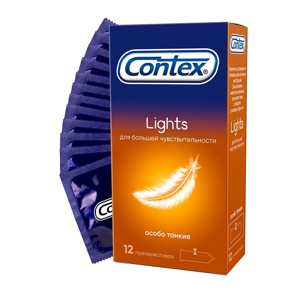 Презервативы CONTEX Lights особо тонкие 12 шт | Красота и здоровье