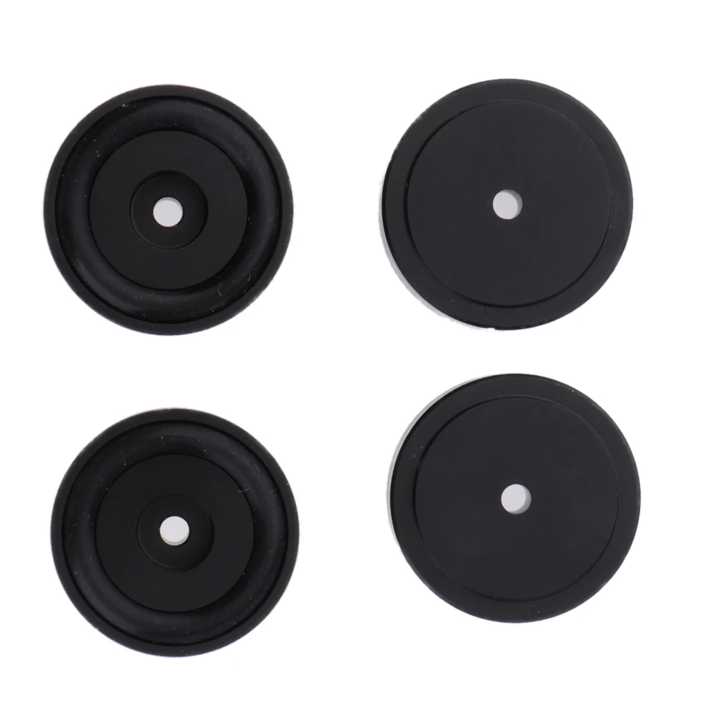 4 Pack Aluminum Speaker Spike Shockproof 50x15mm Isolation Feet Stand Cone Pad Turntable Amplifier CD DAC Recorder Black