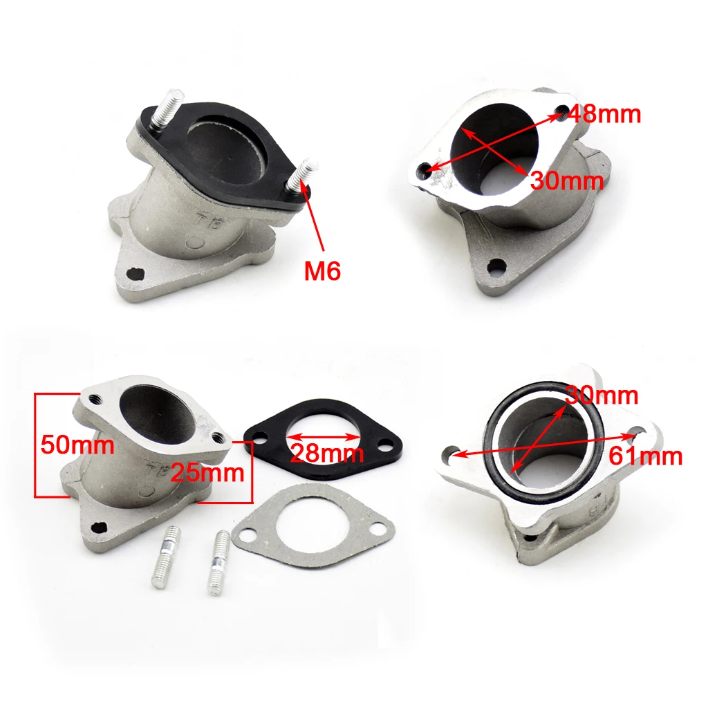 Впускной коллектор Carb Carbretor PZ30 PZ27 резиновый переходник для CG125 CG150 200cc 250cc ATV Zongshen