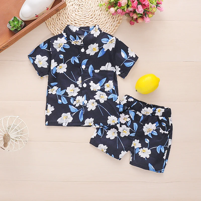 Baby Girls Clothes Set Print Flowers Shorts Short Sleeve Letter T-shirt Tops+Floral Suits Summer Casual Outfits | Мать и ребенок