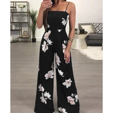Jumpsuit Large Size Fashion Women's Loose Floral Printed Jumpsuit Office Lady Wide Leg Pants Plus Size Playsuit Womens Rompers Jumpsuit Large Size Fashion Women's Loose Floral Printed Jumpsuit Office Lady Wide Leg Pants Plus Size Playsuit Womens Rompers