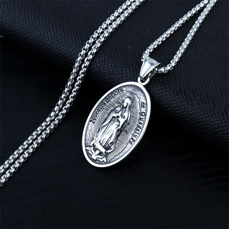 VirginMaryNecklaceMetalPendantVirginMaryChain22Miraculous