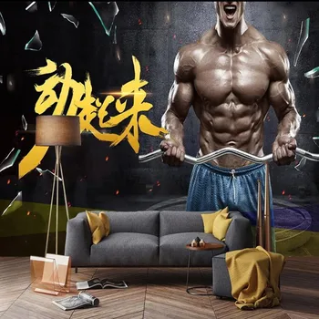 

Milofi manufacturers custom fitness exercise gym background wallpaper mural