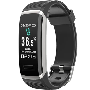 

Temperature Measure Smart Bracelet IP67 Heart Rate Monitor Smart Band Sport Passmeter Calories Mileage Multi Fitness Tracker