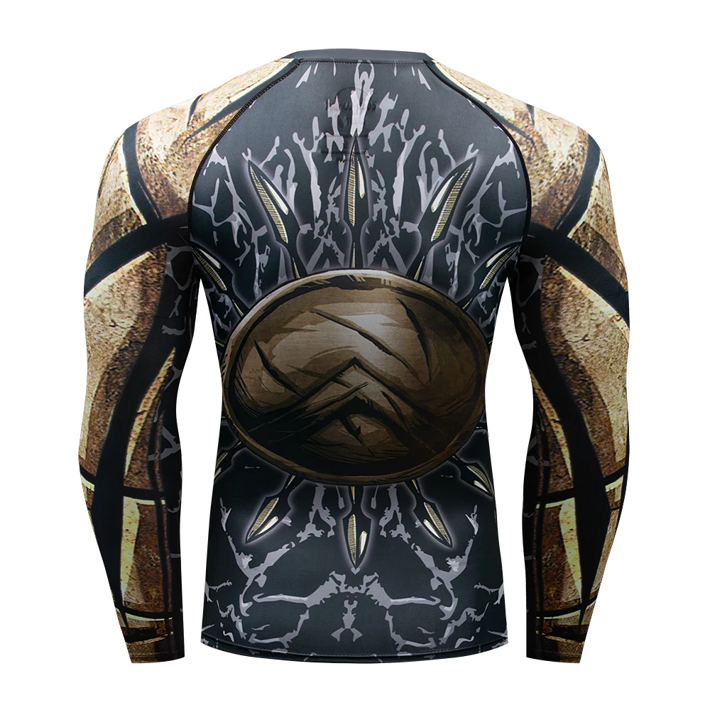 Быстросохнущая Мужская футболка Muay с длинным рукавом Rashguard компрессионная для