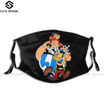 

Asterix Mouth Face Mask Asterix And Obelix Facial Mask Kawai Cool with 2 Filters for Adult