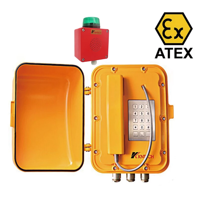 EXPLOSION PHONE Analog Yellow EX PHONE Ring Sound 95 dB Explosion Loudspeaker Telephone with Full Keypad for Chemical Plant photo