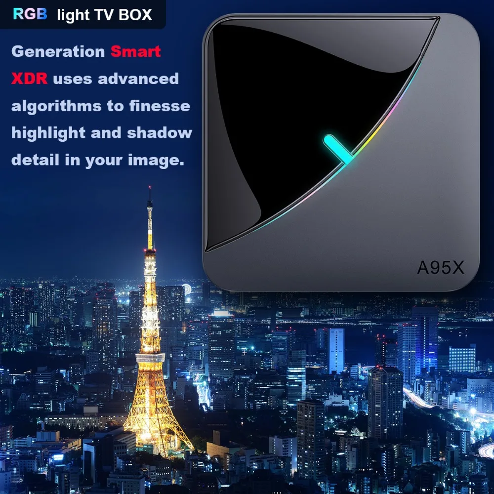 Смарт ТВ-приставка A95XF3 AIR Android 9,0 Amlogic S905X3 8k Netflix Plex медиа-сервер Play Store бесплатное приложение телеприставка PK HK1MAX H96
