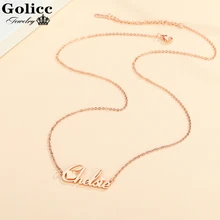 Golicc Custom Necklaces Personalized Name Necklaces Jewelry Personality Letter Choker Necklaces with Name for Women Girls Mother