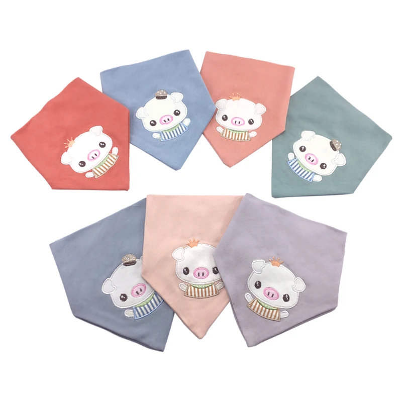 Baby bandana bibs toddler scarf  stuff for newborns embroidery bibs rabbit bee pig  infantil  baby stuff for newborns