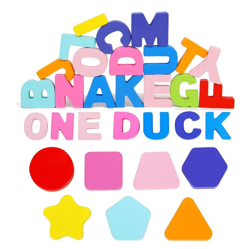 Jigsaw Letter Alphabet Number Puzzle Preschool Educational Baby Toys for Children ABC Puzzle Digital Wooden Toys Early Learning
