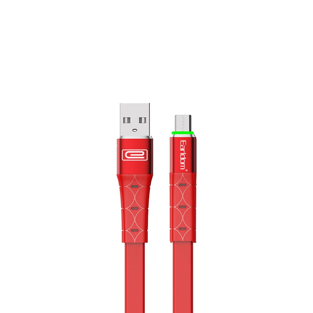 For Android Red FDBRO быстрый зарядный провод кабель usbc для Xiaomi K20 Pro Note 10 светодиодный usb type C кабель 1 м USB-C зарядное устройство для мобильного телефона - Цвет: For Android Red