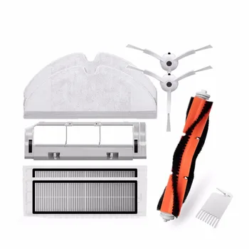 

2PCS Filter Net + Main Brush + Main Brush Cover + Side Brush + Mop Cloth for Xiaomi Roborock Robot Vacuum Cleaner