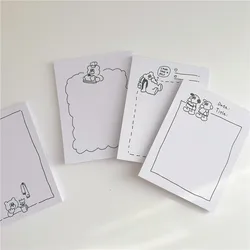 Bloc notes à cadre carré, 50 feuilles de papier à lettres de Style coréen Ins, papier pour messages et listes de choses à faire, papeterie pour bloc notes Kawaii 