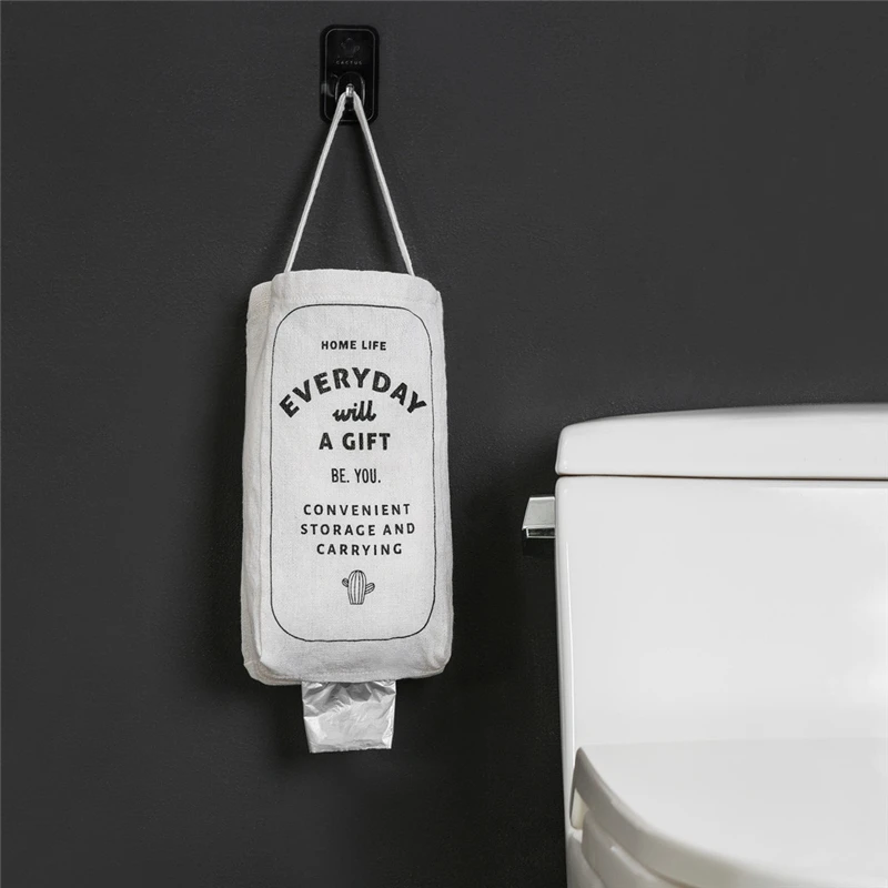 Garbage Bag Storage Bag Double-portable Kitchen Wall-mounted Debris Storage Box Simple Mini Portable Lazy Local storage 