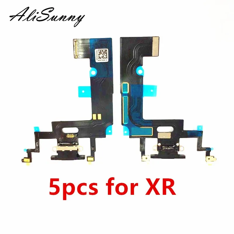 AliSunny 5 шт. зарядный порт гибкий кабель для iPhone XR USB док-станция разъем зарядное устройство для микрофона запчасти