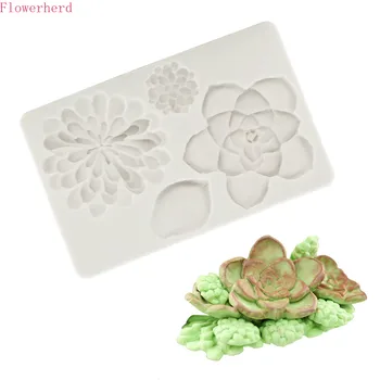 

Succulent Flower Petal Mold Home Baking Tools DIY Chocolate Mold Fondant Cake Silicone Mold Cake Decorating Pastry Tools