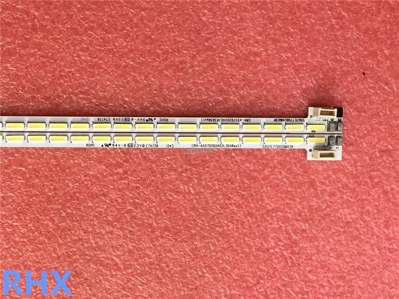 LED backlight strip  for  SKYWORTH  Kukai  55K1T  7710-655000-L010 (R010) 55U7E770020603R 607MM  72LED   Left + right  100%NEW for haier le46a90w le46g96p h46e10 h460efc bb1 59cm 3v 72led　100%new led backlight strip