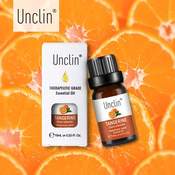

Unclin 10mL Tangerine Pure Essential Oil with Gift Box Humidifier Diffuser Purifying Air Orange Lemon Eucalyptus Aromatic Oil