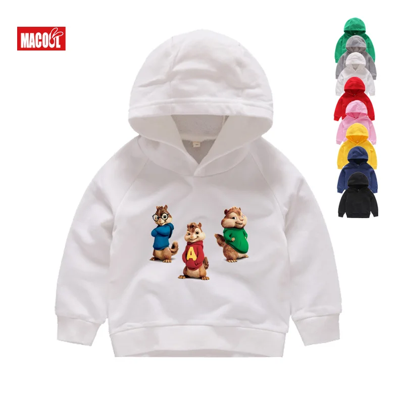 

Alvin and The Chipmunks Boys Girls Funny Splicing Color Hoodies 6T Kids Long Sleeves Tops Children Cartoon T Shirt Baby Clothes