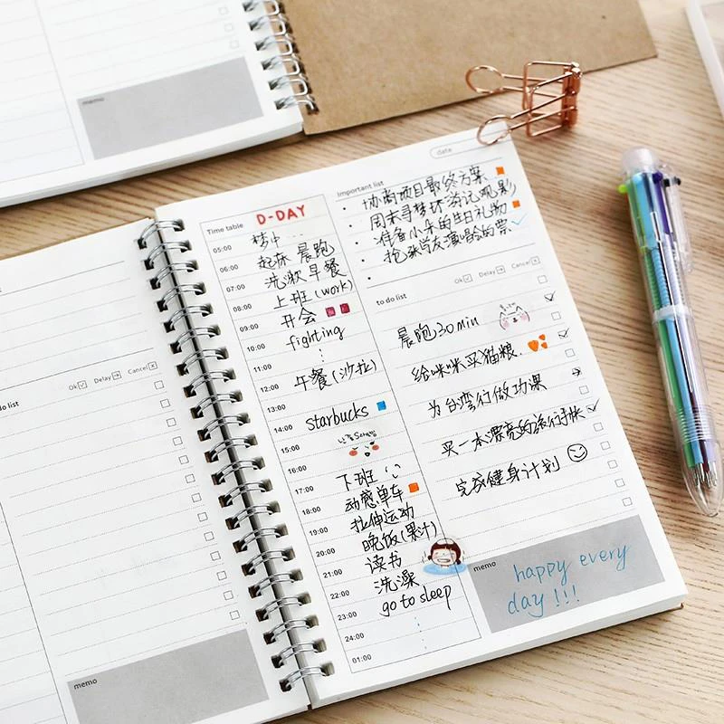 A5 Weekly Plan Monthly Spiral Memo Schedule School supplies Notebook A5 Weekly Plan Monthly Spiral Memo Schedule School supplies Notebook