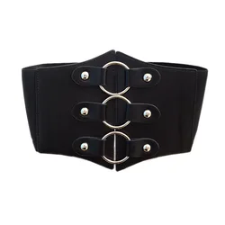 Women's European And American Style Wide Corset Belts  Simple Circle Belts Elasticity Tightness Thin Wide Corset Wide Belts