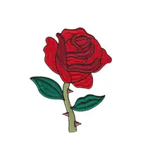 Цветок розы вышитая аппликация патч наклейка на одежду DIY Швейные аксессуары
