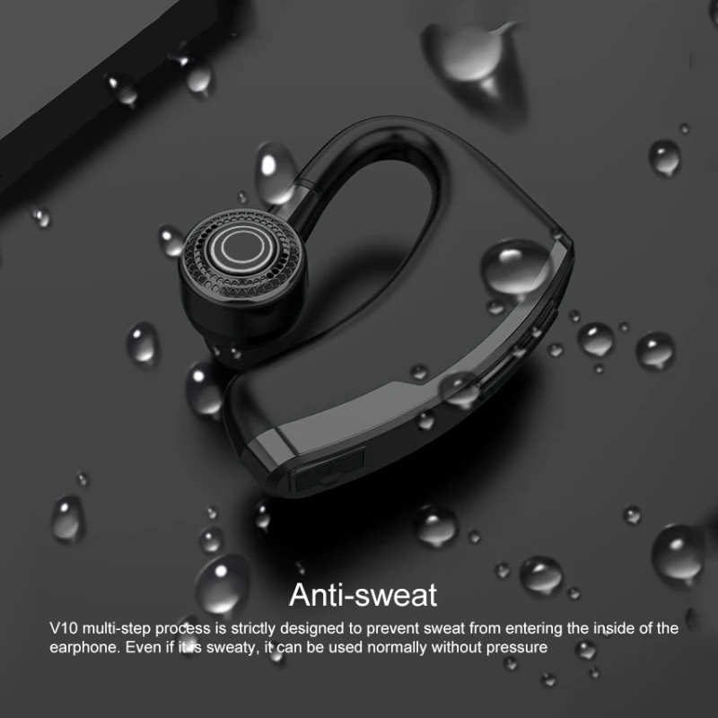 V10 CSR Chip 5 0Bluetooth headset Sport wireless headphones with Charging Box Support Voice Reception Ear Hook earphone