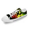 Bob Marley Reggae Star Music Rock Fashion Casual Sneakers Low Top Lightweight Breathable 3D Printed Men Women Canvas Shoes 5