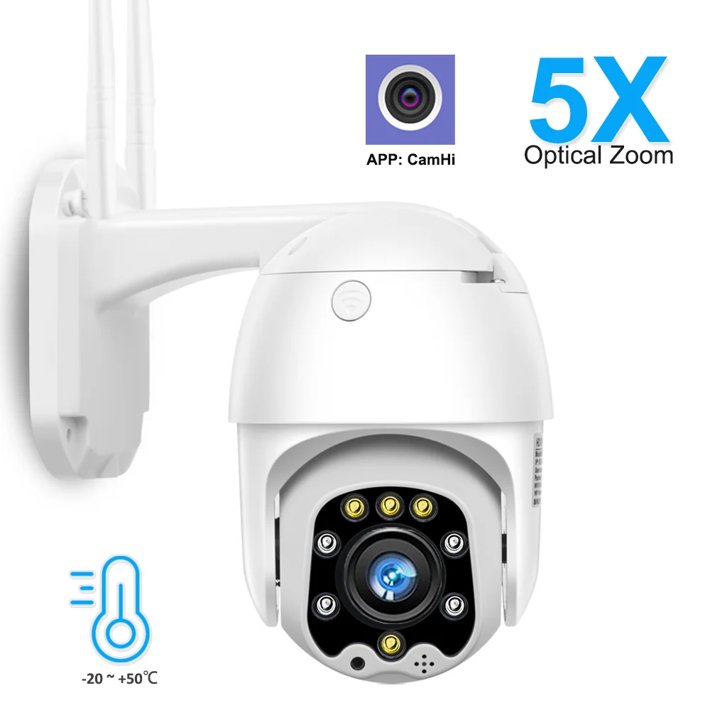 Купольная Беспроводная камера PTZ, 1080P, 8 шт., 8 светодиодов, ИК, 30 м, двусторонняя аудиосвязь, камера видеонаблюдения|Камеры видеонаблюдения|   | АлиЭкспресс