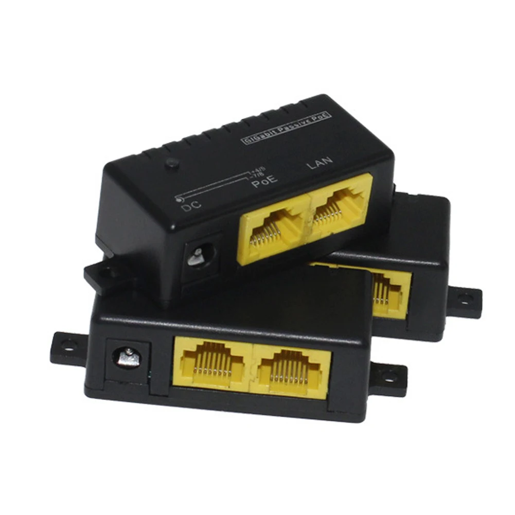 Power Splitter IP Camera Electrical Gigabit POE Injector 2 Channel Combiner Passive Ethernet Protection Netwrok Adapter Security