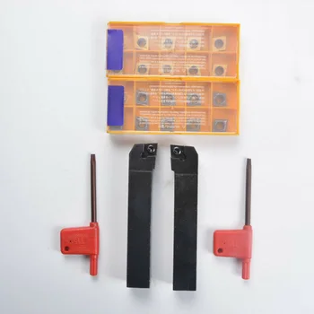 

1*SCLCL1616H09+1*SCLCR1616H09 Lathe Turning Tool Holder+10*CCMT09T304 VP15TF+10*CCMT09T308 UE6020 Lathe Turning Tool