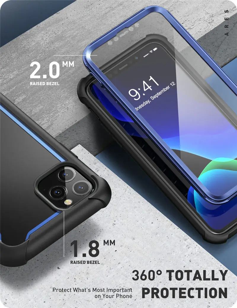 Для iPhone 11 Pro Max чехол 6,"( выпуск) i-BLASON Ares полный корпус Прочный Прозрачный бампер крышка со встроенной защитной пленкой