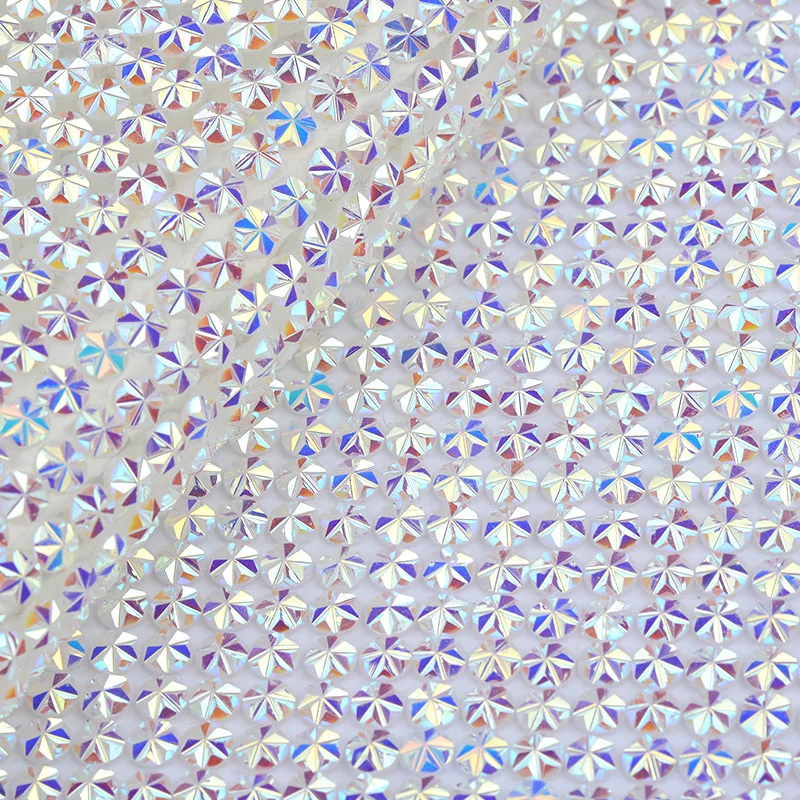 JUNAO 24*40 мм кристалл AB Стразы на сетчатой основе отделка Свадебные бусины исправление стразы рулон Аппликация Кристалл окантовка для платья одежда ремесла