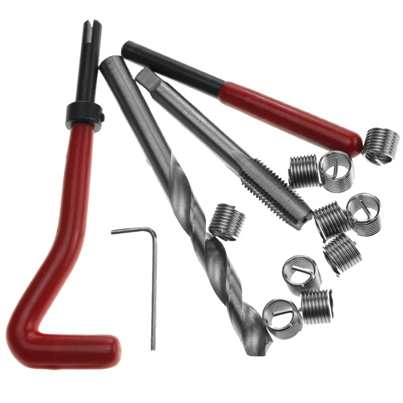 

5 Pieces M10 X 1.5 Compatible Thread Repair Wire Insert Set