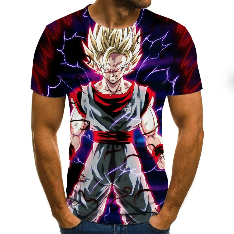 

Summer New Dragon Ball Z 3D T Shirts Boy Tops Tees Unisex Short Sleeve Casual Japanese Anime T Shirts Plus Size XXS-6XL
