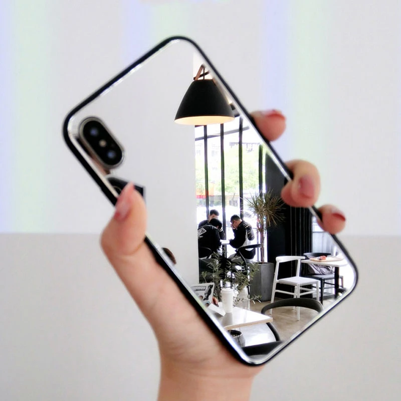 Мягкий силиконовый зеркальный чехол для iPhone 11 pro max XR XS Max X полностью закрывающие