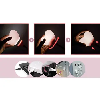 

Creative Love Night Light Lamp Night Light Environment USB Charge Sensor Light Touch Me Party Room Decor Gift