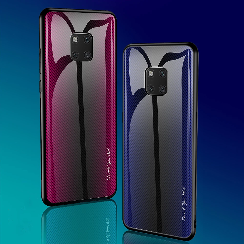 Для Xiaomi Redmi Note 9S чехол Роскошный Жесткий закаленное стекло градиент Защита от