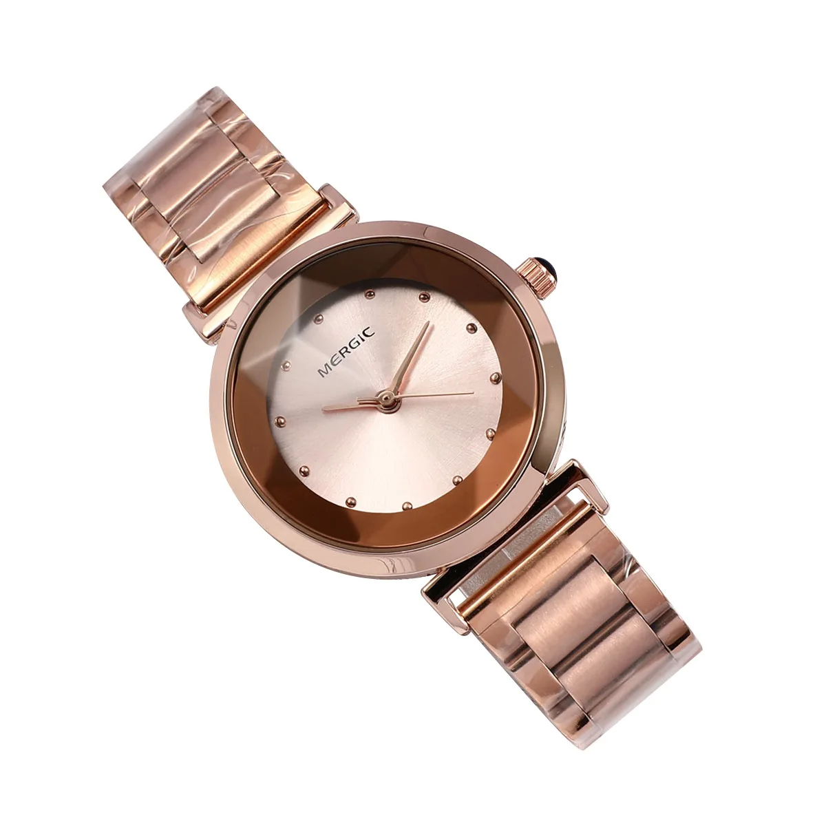

Beauty new solid steel belt butterfly buckle women's watch imported movement waterproof girls' watch manufacturer direct sales